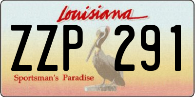 LA license plate ZZP291