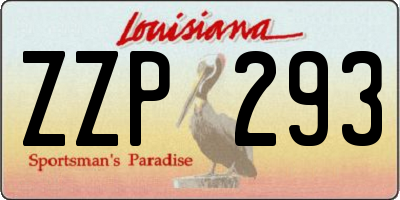 LA license plate ZZP293