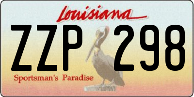 LA license plate ZZP298