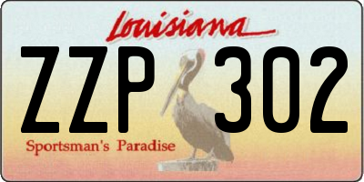 LA license plate ZZP302