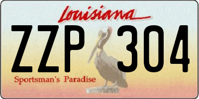 LA license plate ZZP304