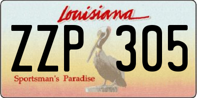 LA license plate ZZP305