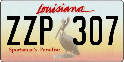 LA license plate ZZP307