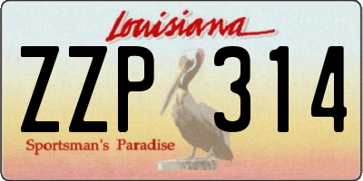 LA license plate ZZP314