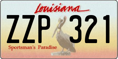 LA license plate ZZP321