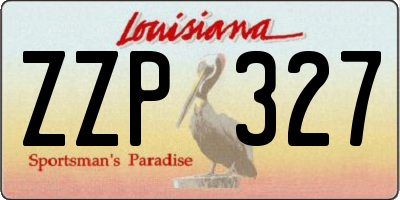 LA license plate ZZP327