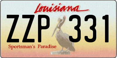 LA license plate ZZP331