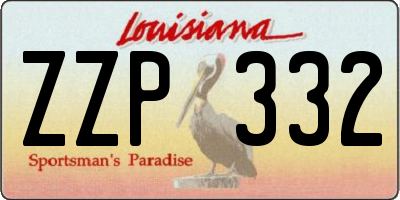 LA license plate ZZP332