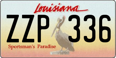 LA license plate ZZP336