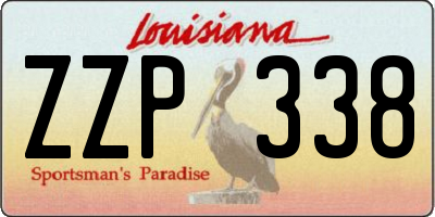 LA license plate ZZP338