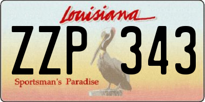 LA license plate ZZP343