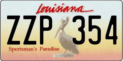 LA license plate ZZP354