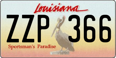 LA license plate ZZP366