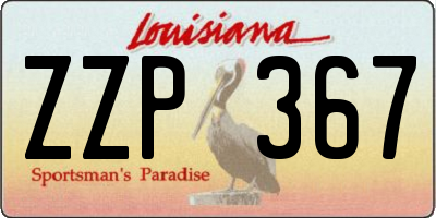 LA license plate ZZP367