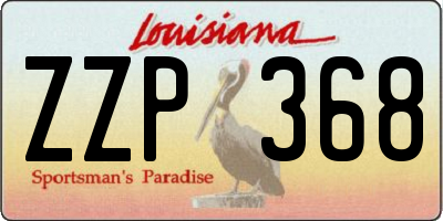 LA license plate ZZP368