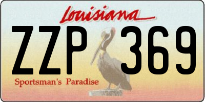 LA license plate ZZP369