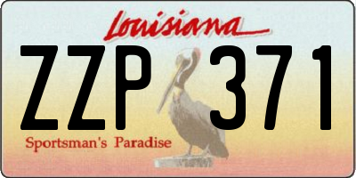 LA license plate ZZP371