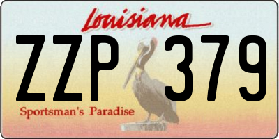 LA license plate ZZP379