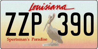 LA license plate ZZP390