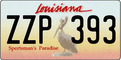 LA license plate ZZP393