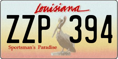 LA license plate ZZP394