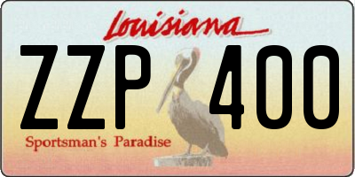 LA license plate ZZP400