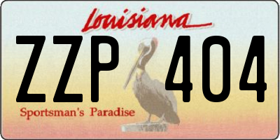 LA license plate ZZP404