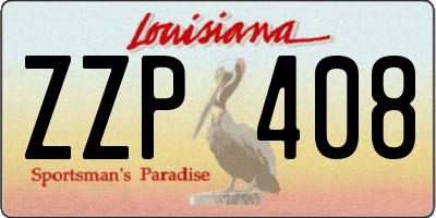 LA license plate ZZP408