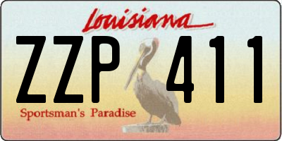 LA license plate ZZP411