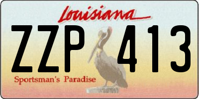 LA license plate ZZP413