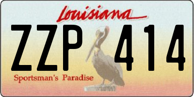 LA license plate ZZP414