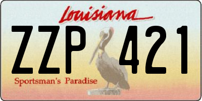 LA license plate ZZP421