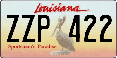 LA license plate ZZP422