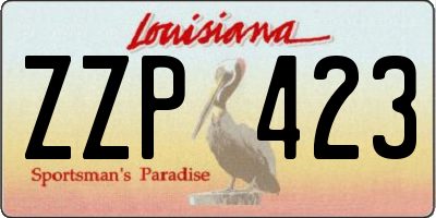 LA license plate ZZP423