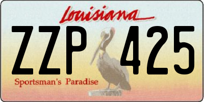 LA license plate ZZP425