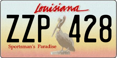 LA license plate ZZP428