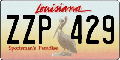 LA license plate ZZP429