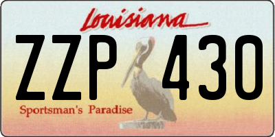 LA license plate ZZP430