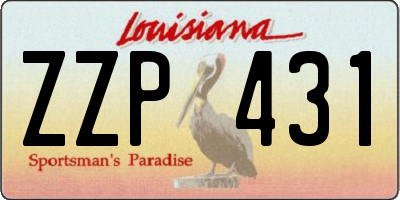 LA license plate ZZP431