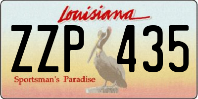 LA license plate ZZP435