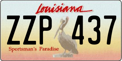 LA license plate ZZP437