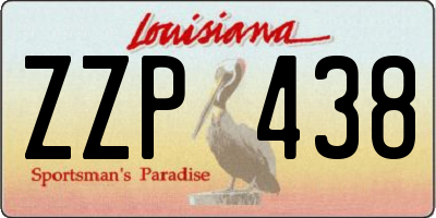 LA license plate ZZP438