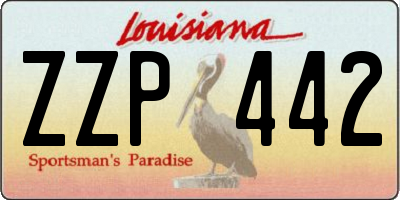 LA license plate ZZP442