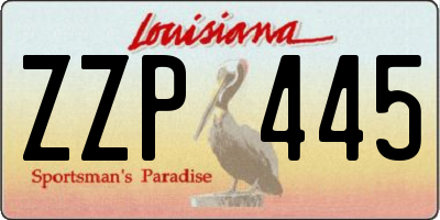 LA license plate ZZP445