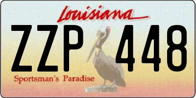 LA license plate ZZP448