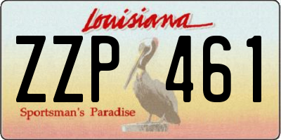 LA license plate ZZP461
