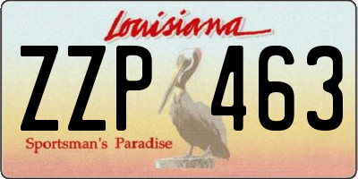 LA license plate ZZP463