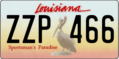 LA license plate ZZP466