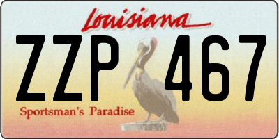 LA license plate ZZP467