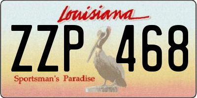 LA license plate ZZP468
